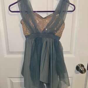 Turquoise and Gold Costume
